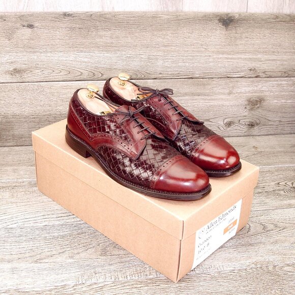 Allen Edmonds CRANDON Woven Blucher 10 B Narrow Chili * add $15 new Cedar Trees main image 13